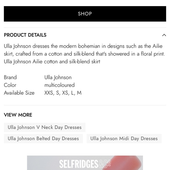 Ulla Johnson Ailie Cotton Silk Blend Metallic Skirt Size 2 - Picture 15 of 15